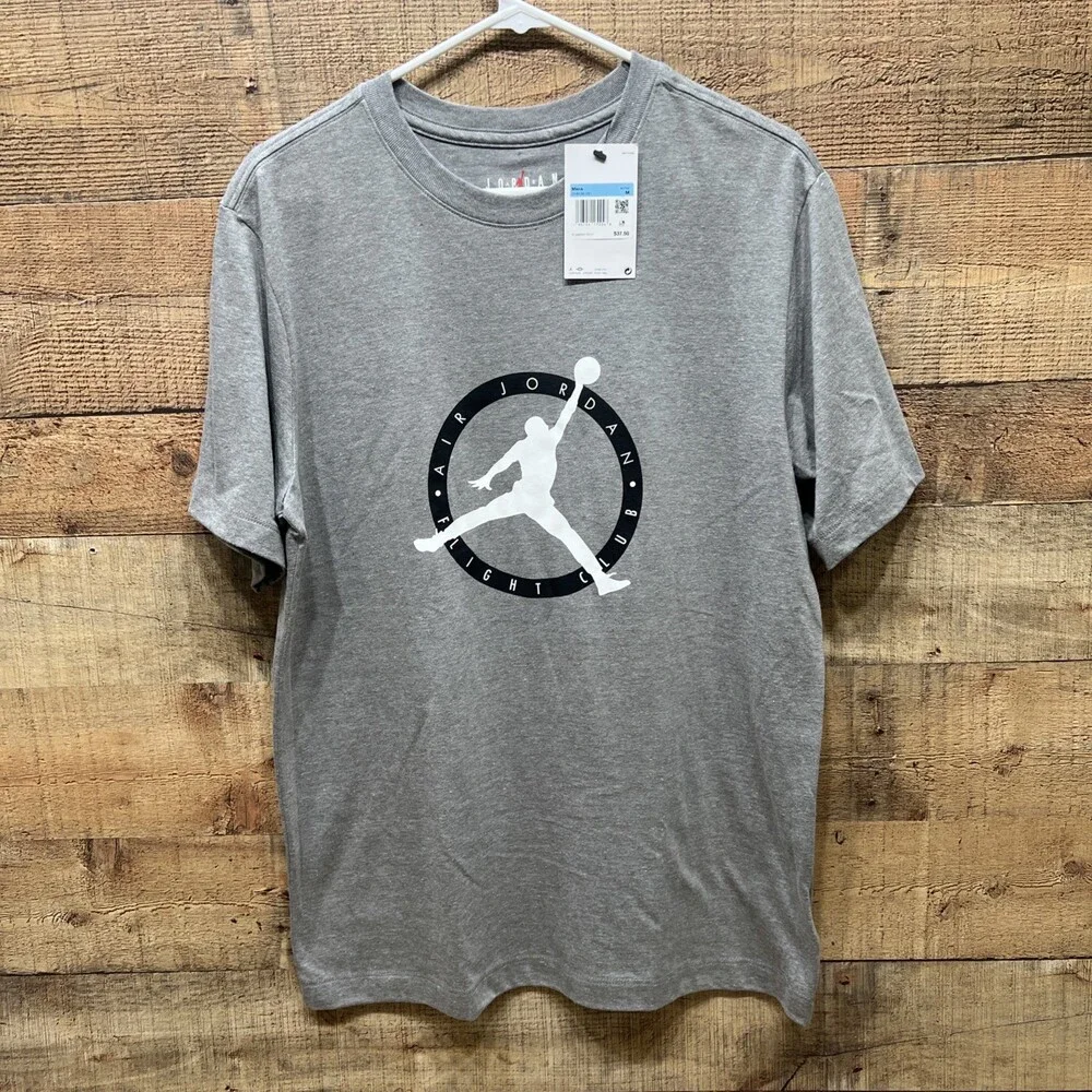 Air Jordan Flight Club Mens Gray Athletic T Shirt Jumpman Sz Med NWT ($37.50)